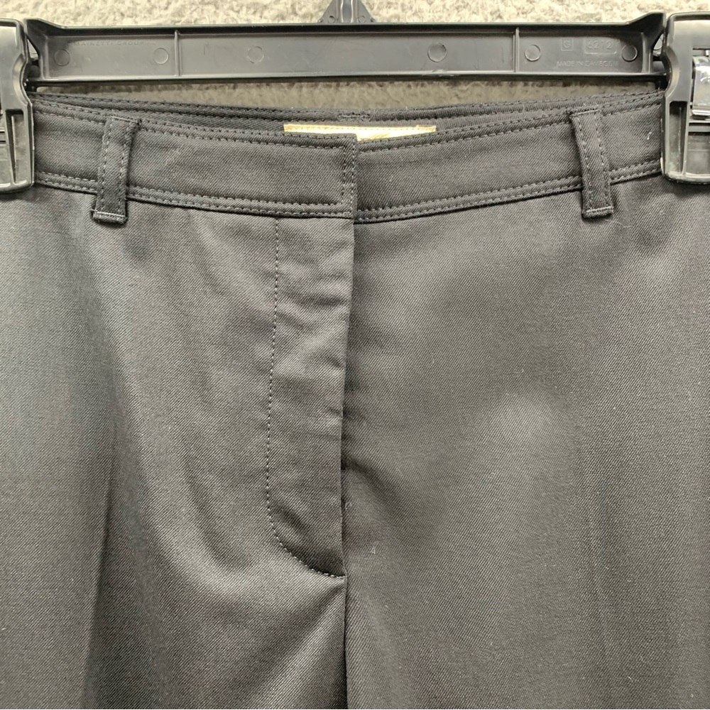 Burberry London Black Wool Flat Front Straight Leg Pants Women's Size US 10 - Picture 8 of 13